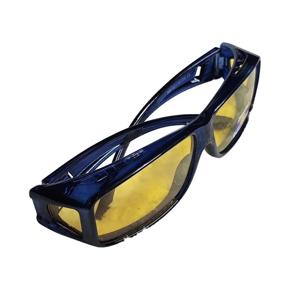 FIMOSON Night Driving Glasses HD Polarized Yellow Lens Fit Over Sunglasses